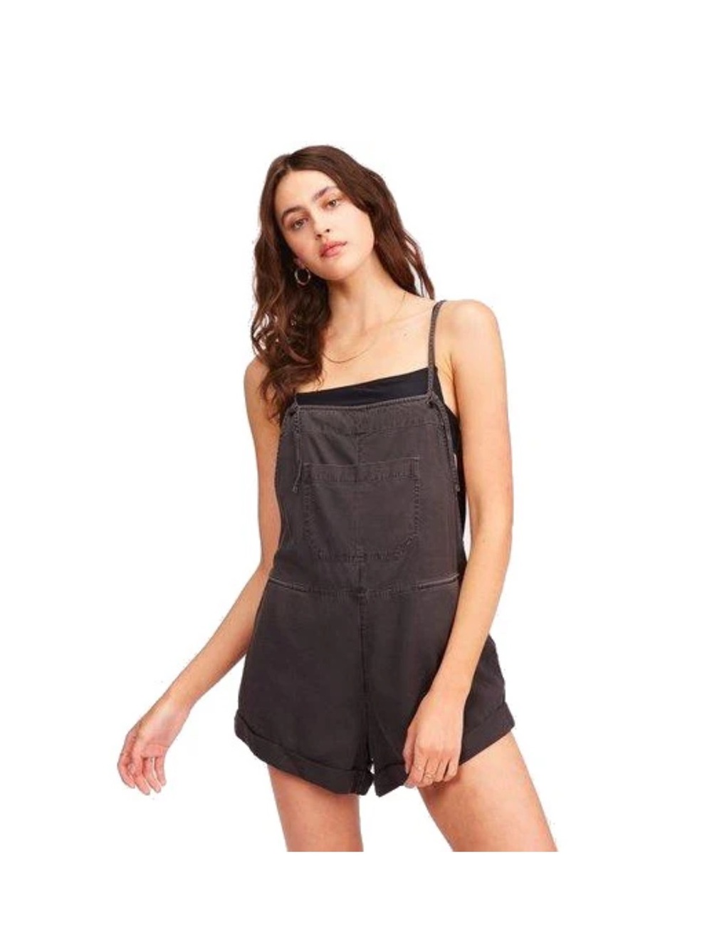 Billabong Wild Pursuit Romper Dark Gray Overalls Size M - Picture 13 of 15